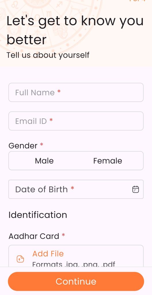 Horocosmo Astrologer Registration